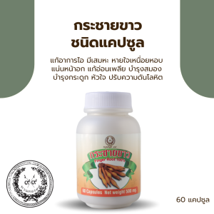 กระชายขาวชนิดแคปซูล 100%